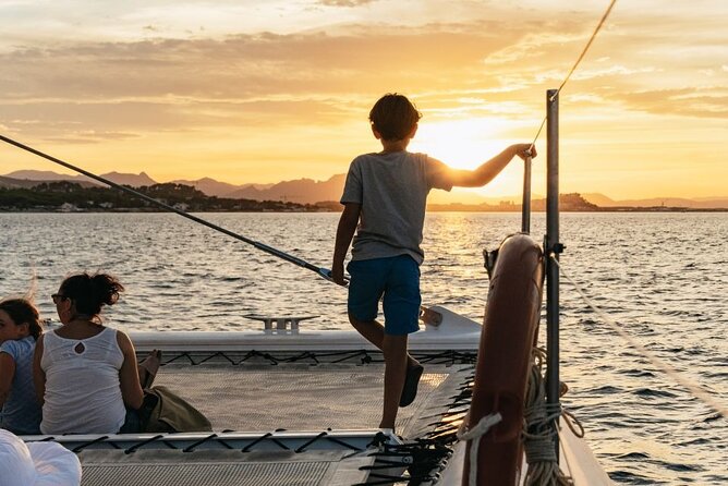 Sunset in Dénia from the Catamaran Mundo Marino - Leaving Esplanada Cervantes in Dénia
