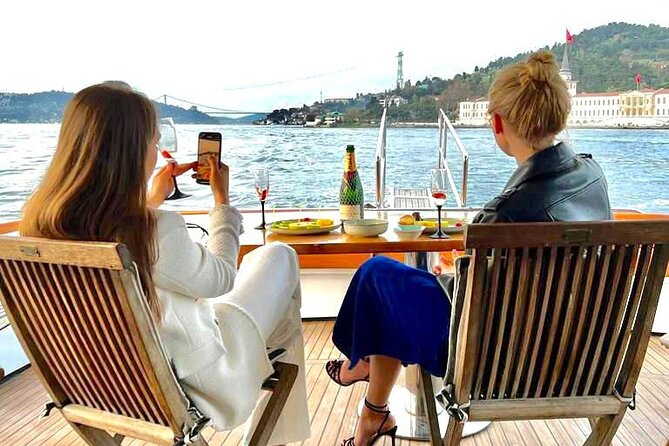 Sunset or Daytime Istanbul Guided Luxury Yacht Cruise with Snacks - The second bridge and Anadolu Hisarı