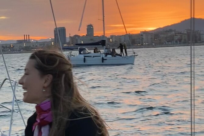 Sunset Sailboat Tour along the Coast with Open Bar - Montjuïc seen from the Mediterranean