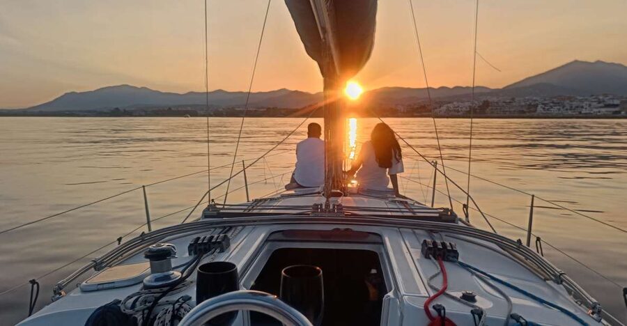 Sunset Sailing in Private Sailboat Puerto Banus Marbella - Cava, snacks, and a sunset toast
