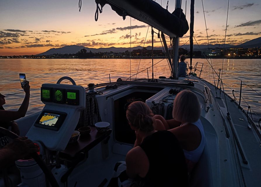 Sunset Sailing in Private Sailboat Puerto Banus Marbella - Swimming from the boat