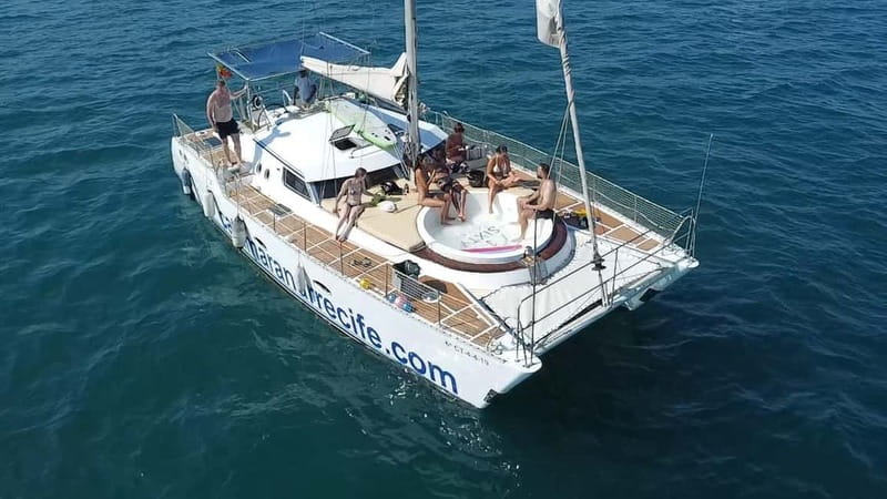 Torrevieja: Catamaran cruise and sunset with swimming - Setting out from Marina Salinas