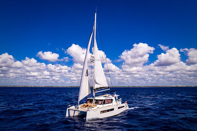 Tulum: Luxury Sail & Snorkel – All Inclusive 34' Catamaran - A private boat day that starts near Tulum