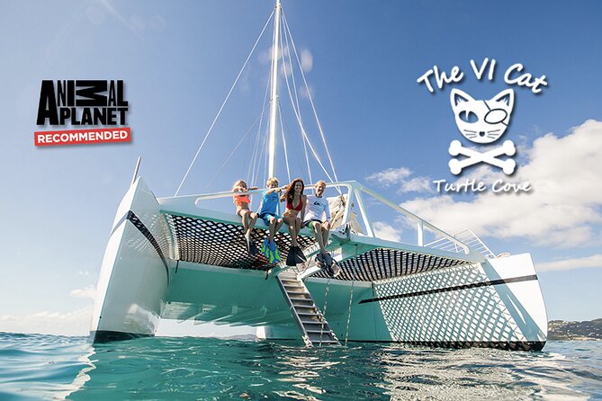 Turtle Cove Catamaran Snorkel and Sail at Little Buck Island STT - The 54-foot catamaran ride