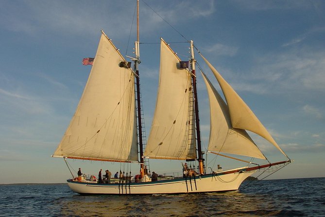 Windjammer Classic Sunset Sail from Camden, Maine - Boarding at Bayview Landing in Camden Harbor